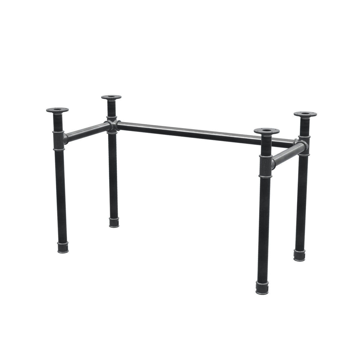 Desk base, U-frame, cast iron and steel Ø 42 mm, 116 × 56 cm, height 70 cm