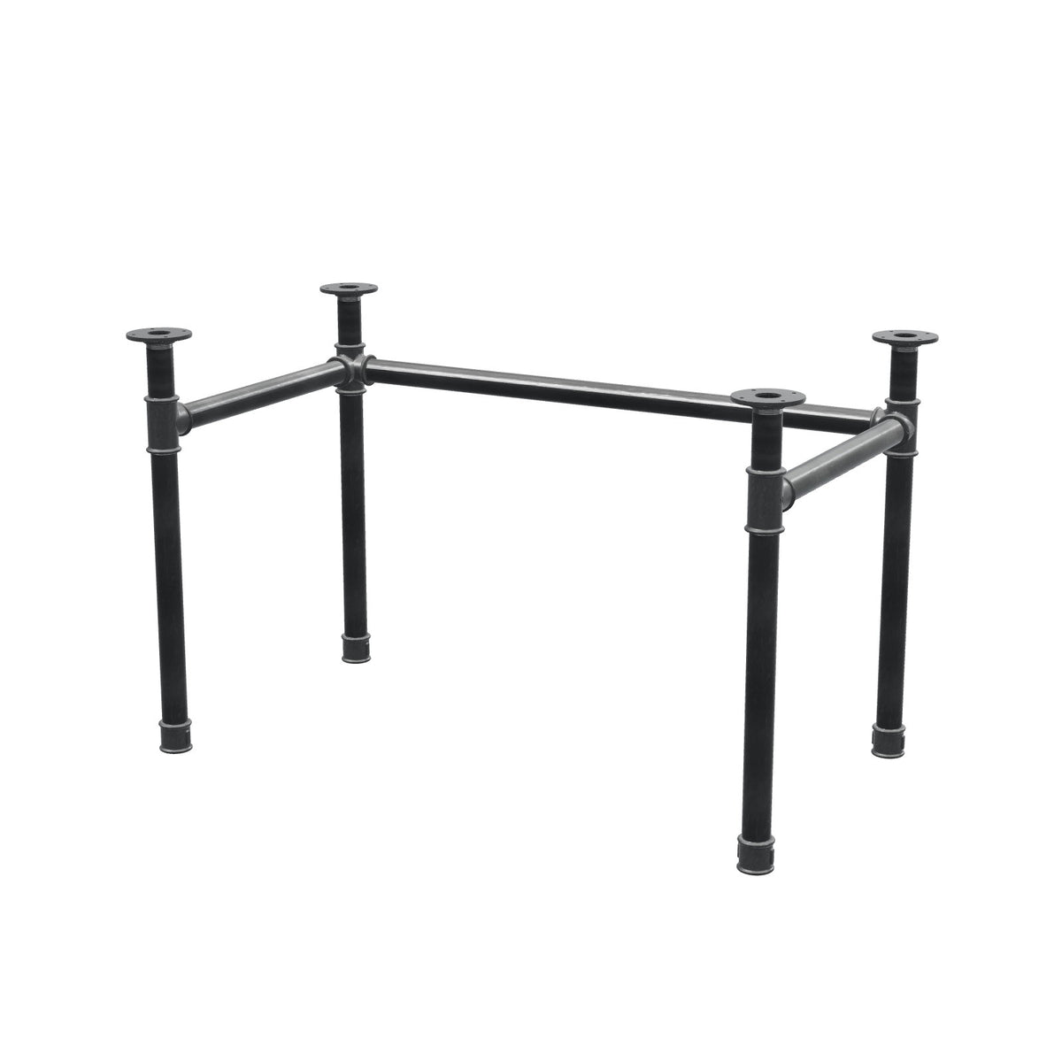 Desk base, U-frame, cast iron and steel Ø 42 mm, 116 × 66 cm, height 70 cm
