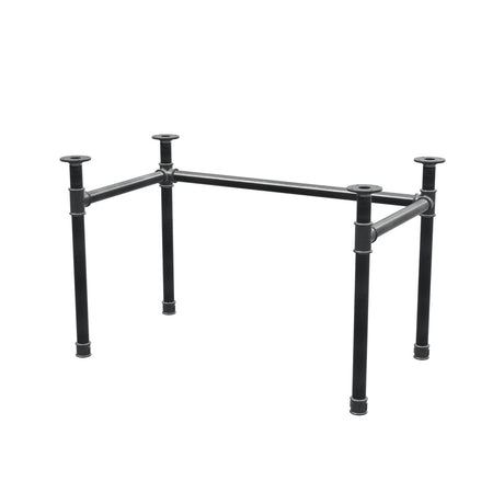 Desk base, U-frame, cast iron and steel Ø 42 mm, 116 × 66 cm, height 70 cm