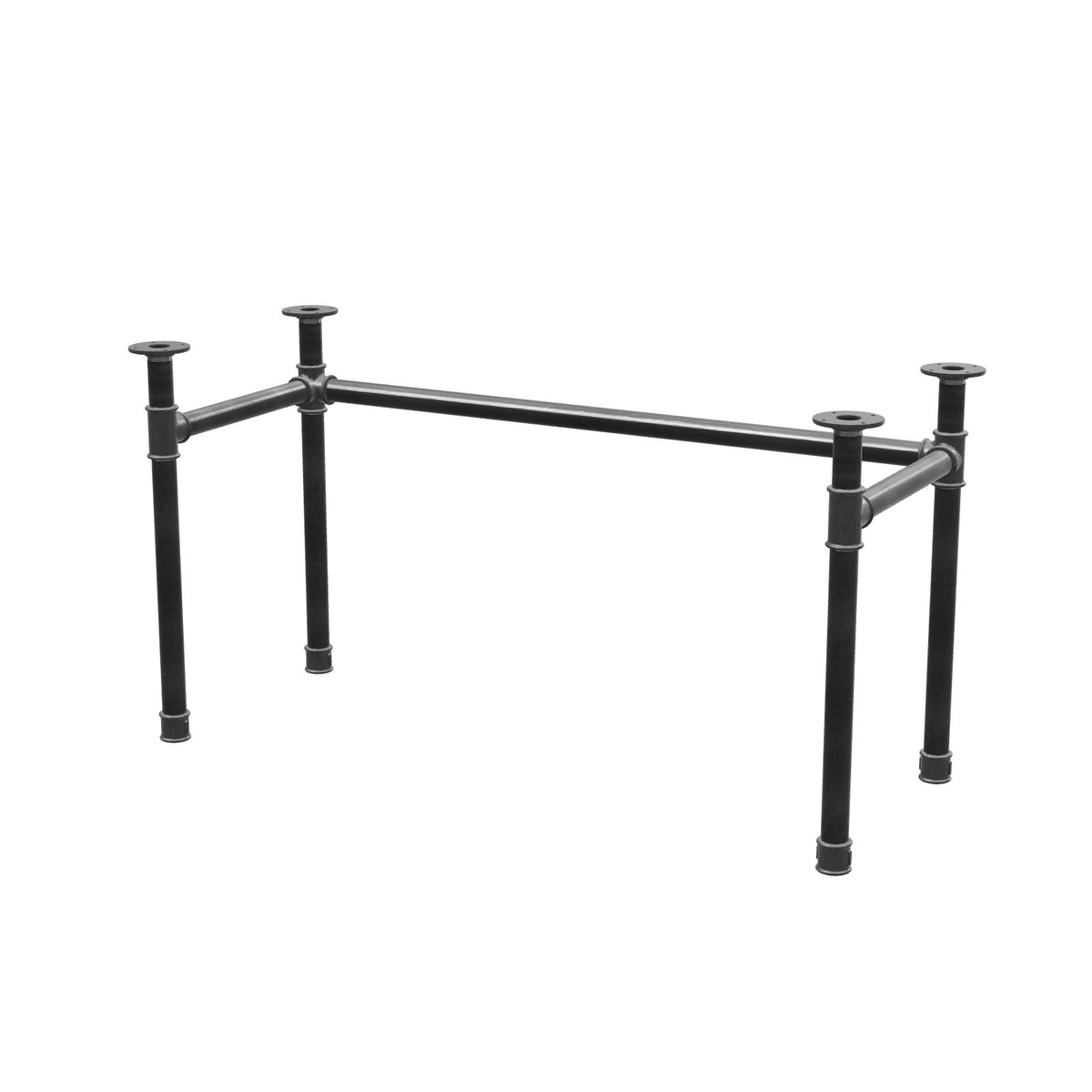 Desk base, U-frame, cast iron and steel Ø 42 mm, 136 × 56 cm, height 70 cm