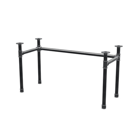 Desk base, U-frame, cast iron and steel Ø 42 mm, 136 × 56 cm, height 70 cm