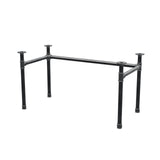 Desk base, U-frame, cast iron and steel Ø 42 mm, 136 × 66 cm, height 70 cm