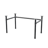 Desk base, U-frame, cast iron and steel Ø 42 mm, 136 × 76 cm, height 70 cm