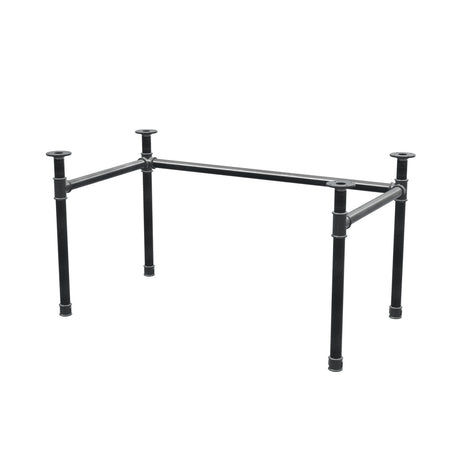 Desk base, U-frame, cast iron and steel Ø 42 mm, 136 × 76 cm, height 70 cm