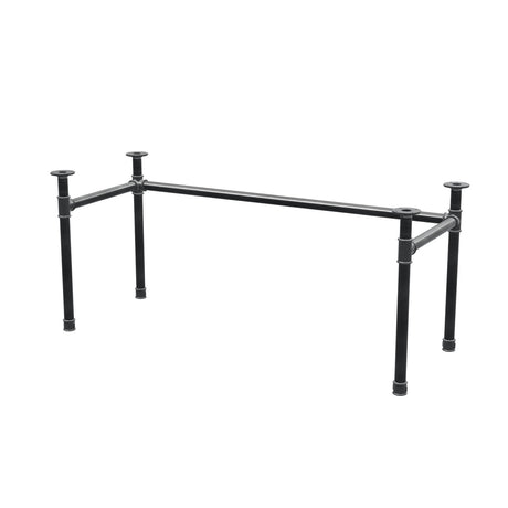 Desk base, U-frame, cast iron and steel Ø 42 mm, 166 × 66 cm, height 70 cm