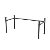 Desk base, U-frame, cast iron and steel Ø 42 mm, 166 × 76 cm, height 70 cm