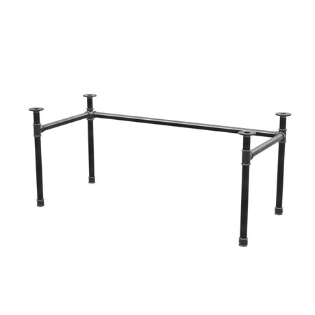 Desk base, U-frame, cast iron and steel Ø 42 mm, 166 × 76 cm, height 70 cm