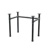 Desk base, U-frame, cast iron and steel Ø 42 mm, 86 × 56 cm, height 70 cm