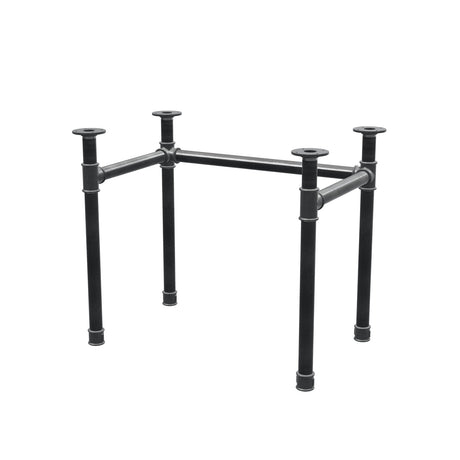 Desk base, U-frame, cast iron and steel Ø 42 mm, 86 × 56 cm, height 70 cm