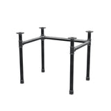 Desk base, U-frame, cast iron and steel Ø 42 mm, 86 × 66 cm, height 70 cm
