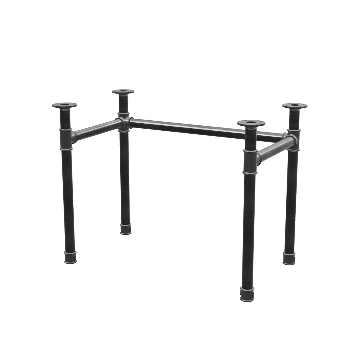 Desk base, U-frame, cast iron and steel Ø 42 mm, 96 × 56 cm, height 70 cm