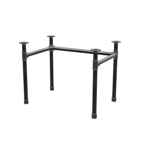 Desk base, U-frame, cast iron and steel Ø 42 mm, 96 × 66 cm, height 70 cm