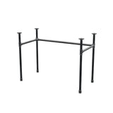 Desk base, U-frame, cast iron and steel Ø 27 mm, 101 × 51 cm, height 71 cm