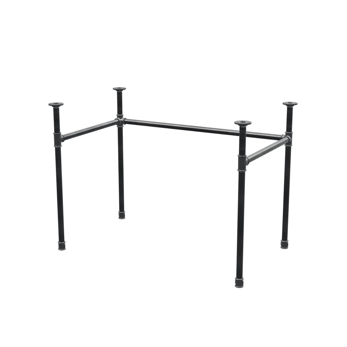Desk base, U-frame, cast iron and steel Ø 27 mm, 101 × 61 cm, height 71 cm
