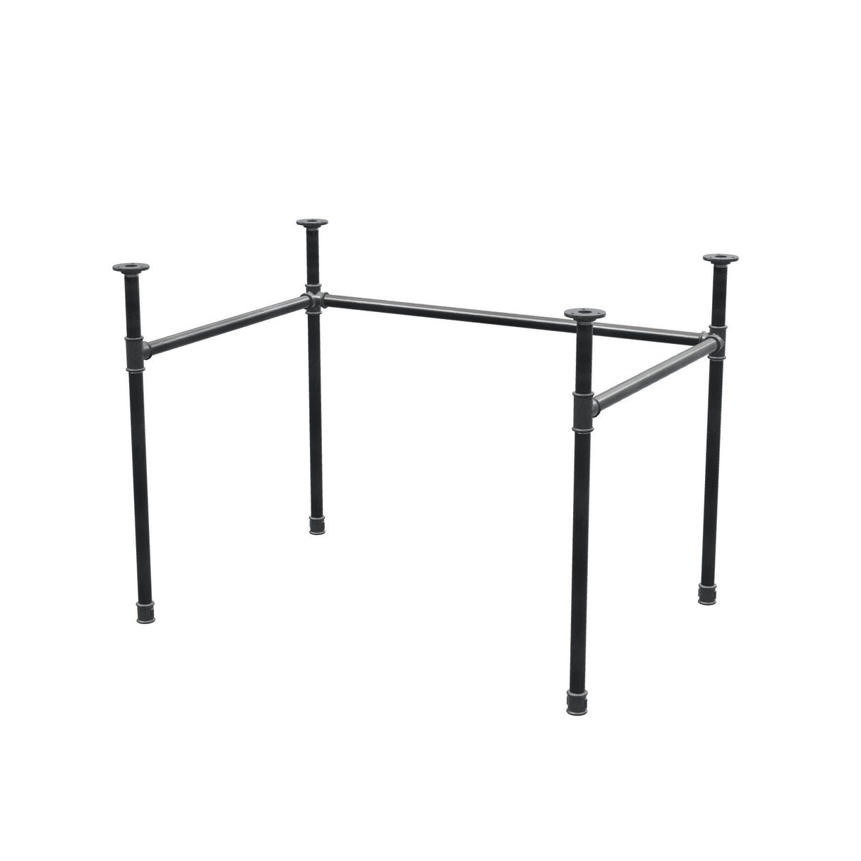 Desk base, U-frame, cast iron and steel Ø 27 mm, 101 × 71 cm, height 71 cm