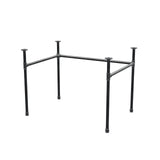 Desk base, U-frame, cast iron and steel Ø 27 mm, 101 × 71 cm, height 71 cm