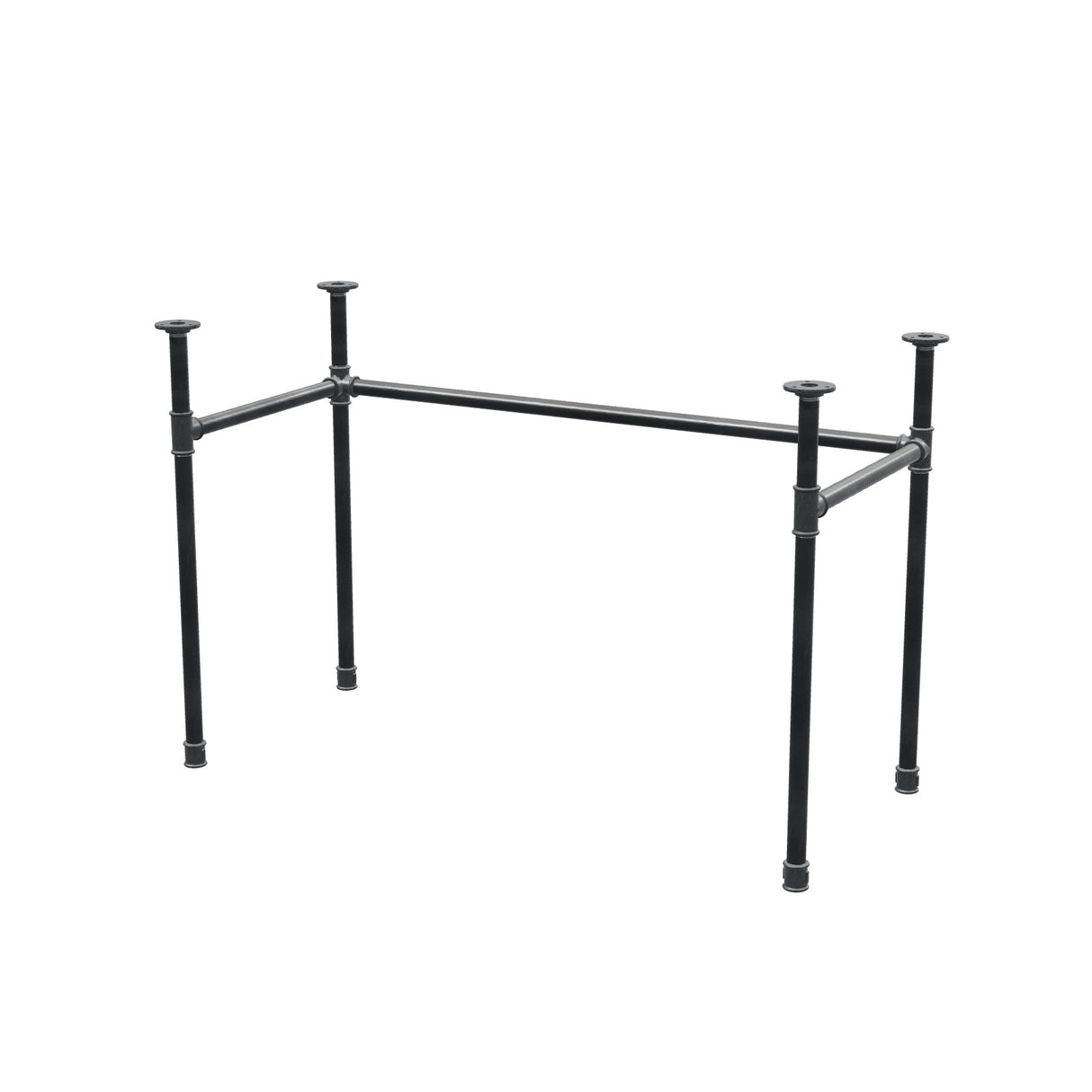 Desk base, U-frame, cast iron and steel Ø 27 mm, 111 × 51 cm, height 71 cm