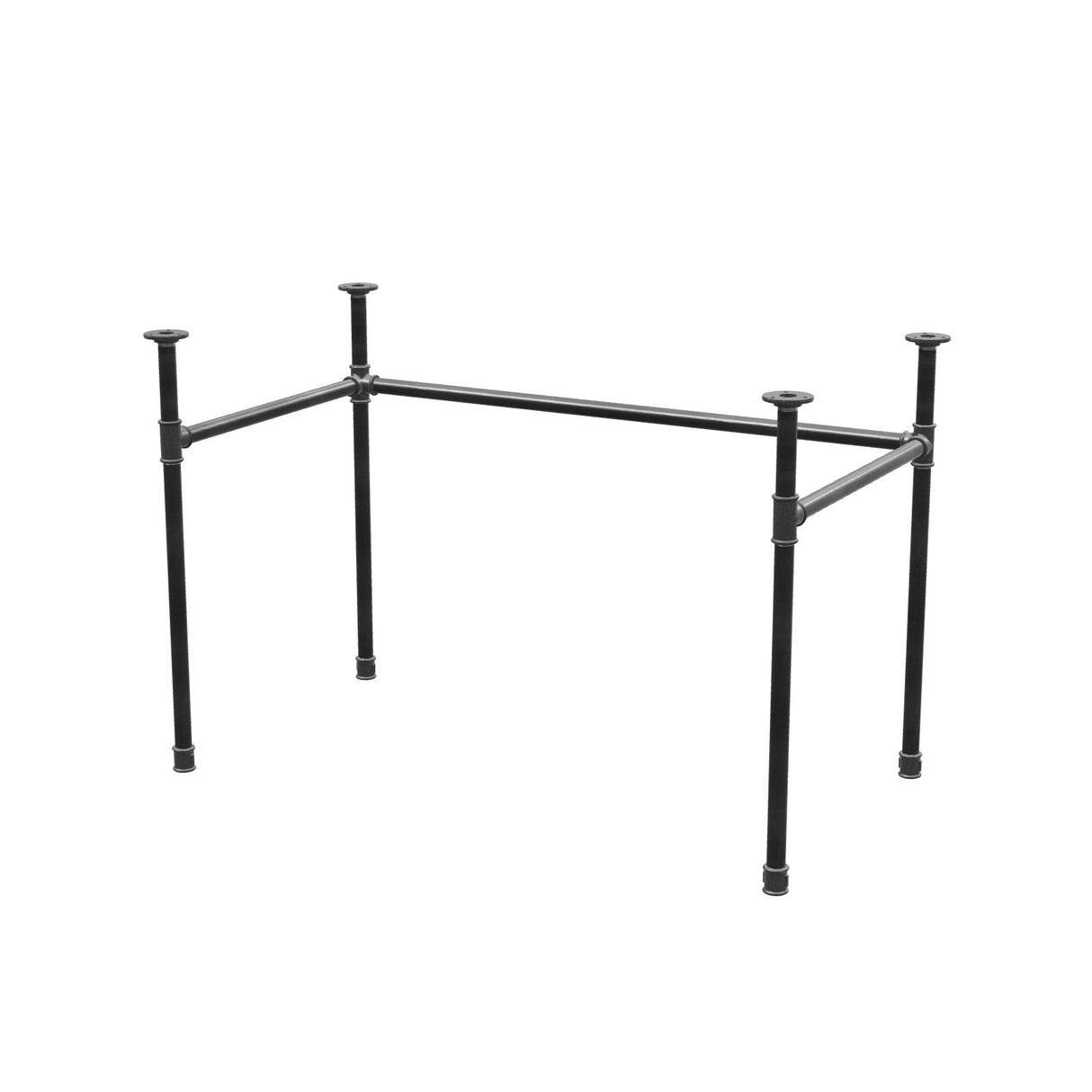 Desk base, U-frame, cast iron and steel Ø 27 mm, 111 × 61 cm, height 71 cm