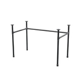Desk base, U-frame, cast iron and steel Ø 27 mm, 111 × 61 cm, height 71 cm