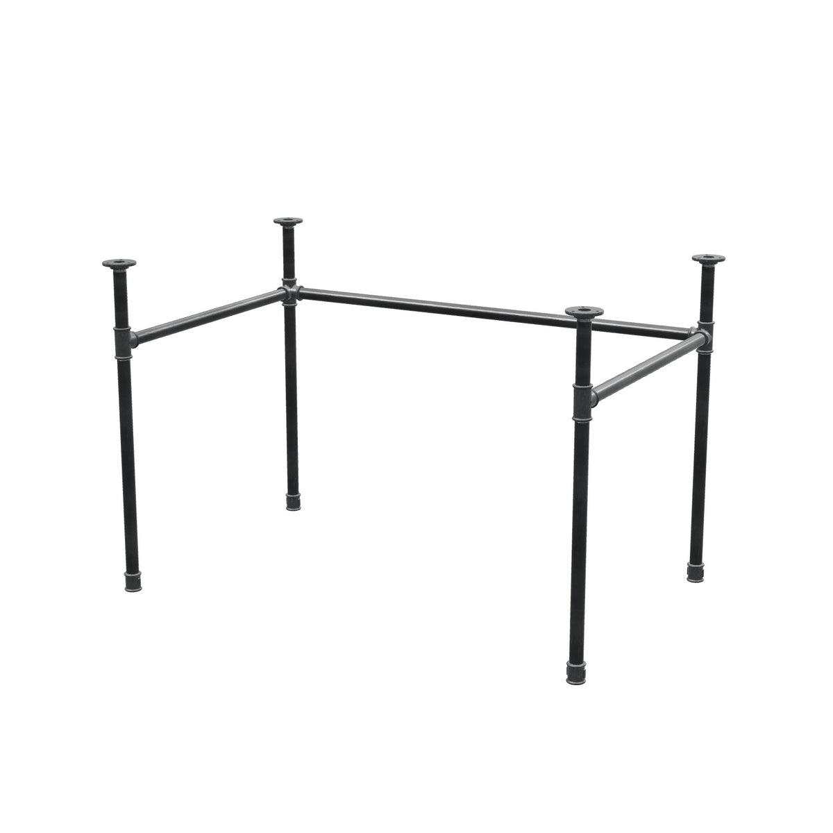 Desk base, U-frame, cast iron and steel Ø 27 mm, 111 × 71 cm, height 71 cm