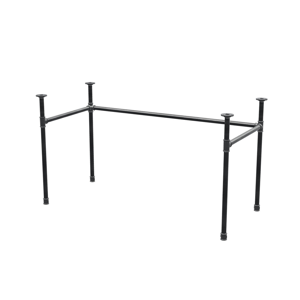 Desk base, U-frame, cast iron and steel Ø 27 mm, 131 × 61 cm, height 71 cm