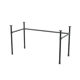 Desk base, U-frame, cast iron and steel Ø 27 mm, 131 × 61 cm, height 71 cm