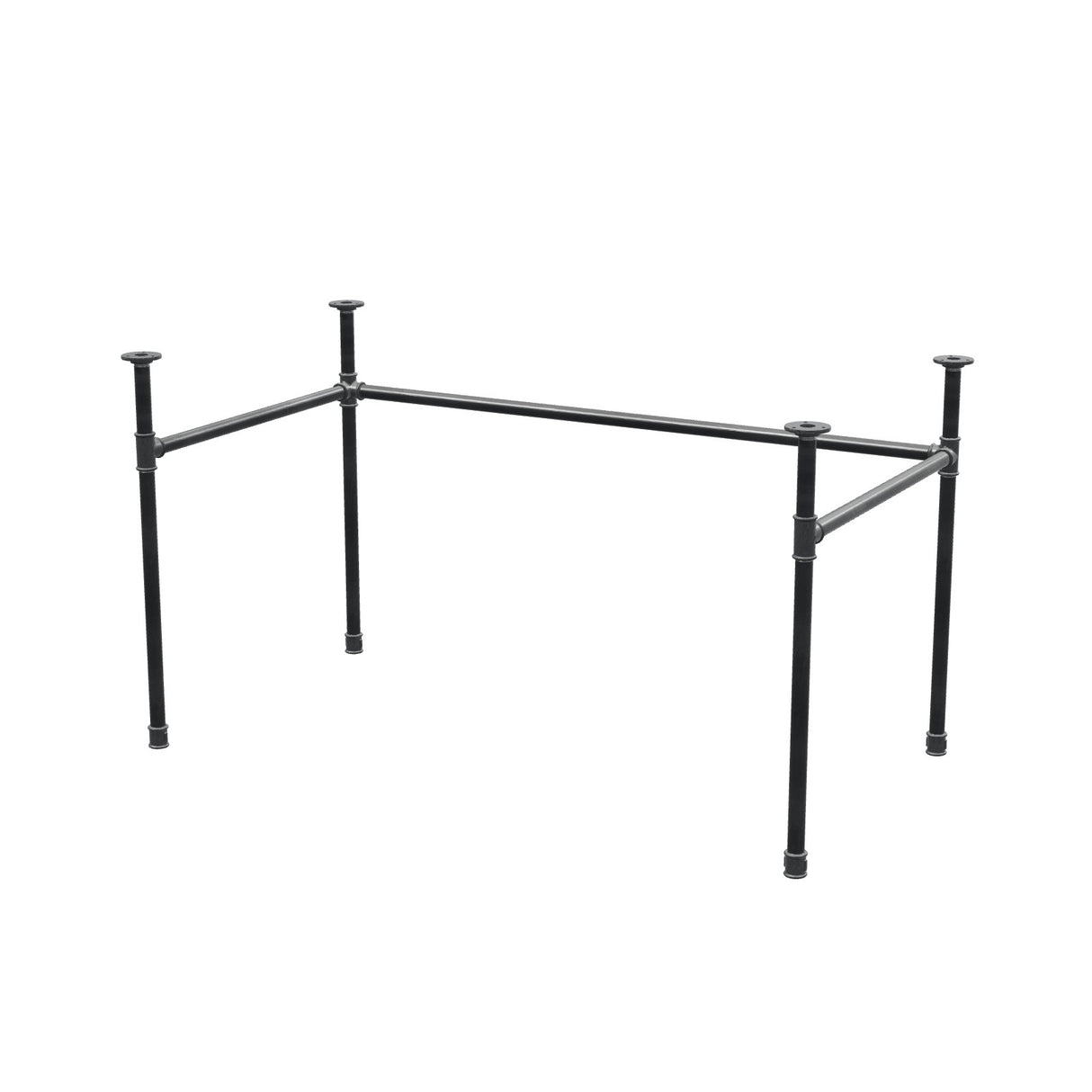 Desk base, U-frame, cast iron and steel Ø 27 mm, 131 × 71 cm, height 71 cm