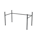 Desk base, U-frame, cast iron and steel Ø 27 mm, 131 × 71 cm, height 71 cm