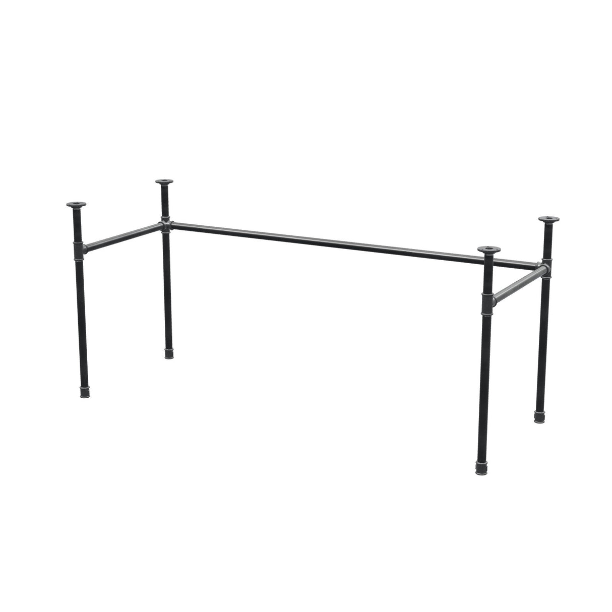 Desk base, U-frame, cast iron and steel Ø 27 mm, 161 × 61 cm, height 71 cm