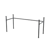 Desk base, U-frame, cast iron and steel Ø 27 mm, 161 × 61 cm, height 71 cm