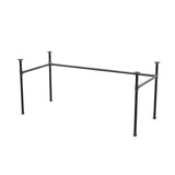 Desk base, U-frame, cast iron and steel Ø 27 mm, 161 × 71 cm, height 71 cm