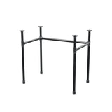 Desk base, U-frame, cast iron and steel Ø 27 mm, 81 × 51 cm, height 71 cm
