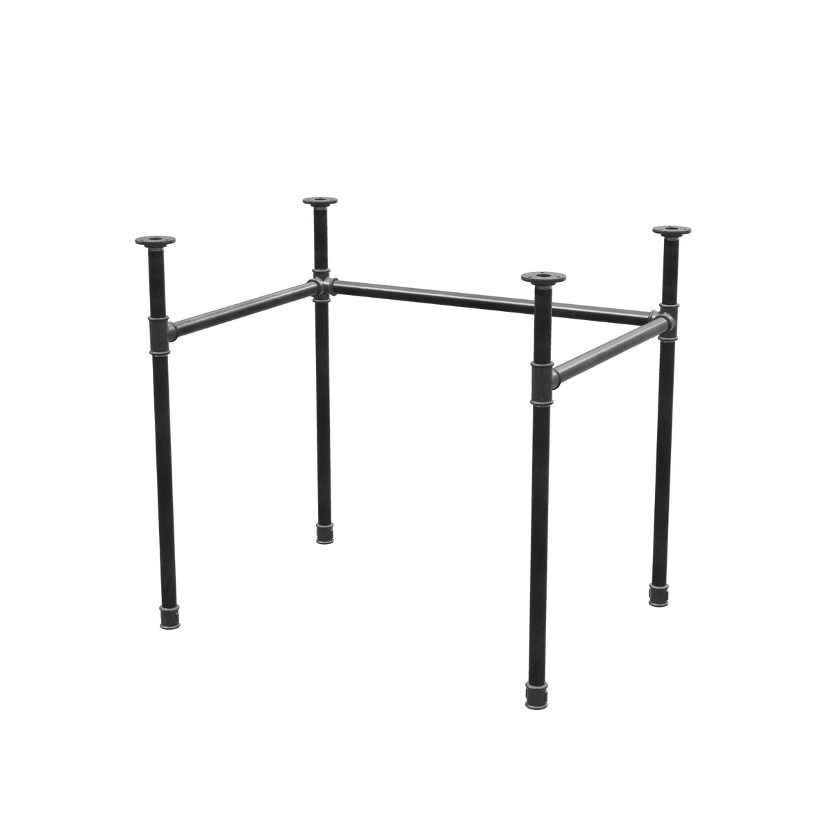 Desk base, U-frame, cast iron and steel Ø 27 mm, 81 × 61 cm, height 71 cm