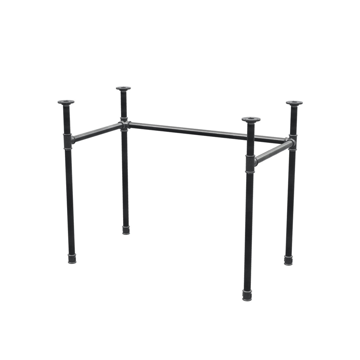 Desk base, U-frame, cast iron and steel Ø 27 mm, 91 × 51 cm, height 71 cm