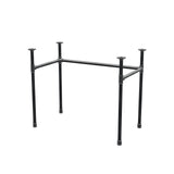 Desk base, U-frame, cast iron and steel Ø 27 mm, 91 × 51 cm, height 71 cm