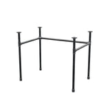 Desk base, U-frame, cast iron and steel Ø 27 mm, 91 × 61 cm, height 71 cm
