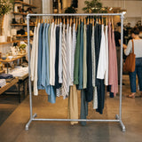 Industrial galvanized clothes rack - 6 sizes