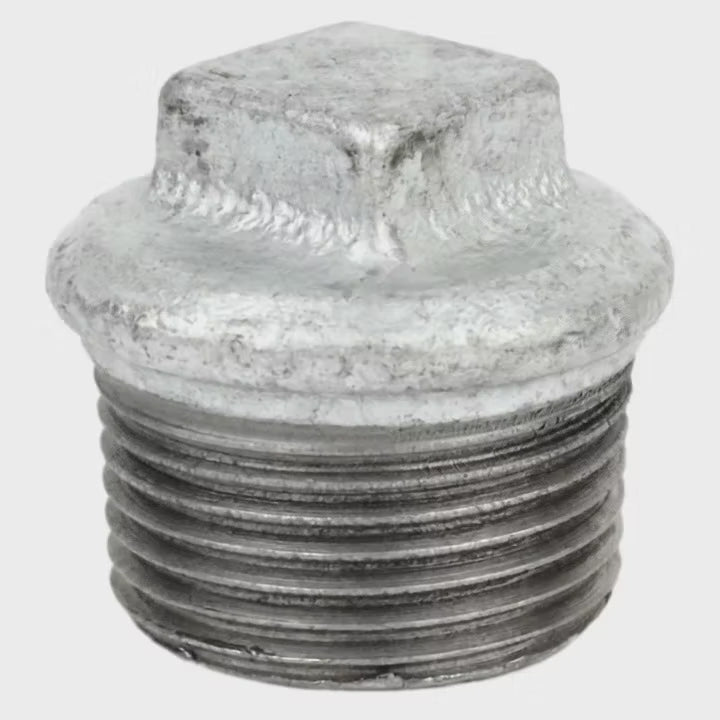 Plug, male, galvanised cast iron