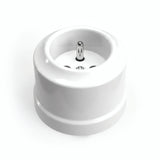 Porcelain wall socket — French 2P+T 16 A / White