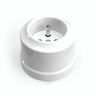 Porcelain wall socket — French 2P+T 16 A / White