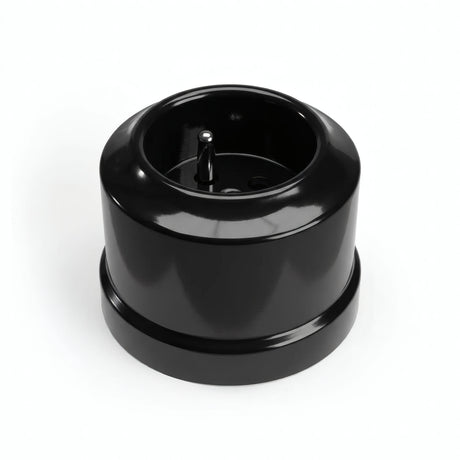 Porcelain wall socket — French 2P+T 16 A / Black