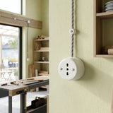 Porcelain wall socket — Italian 2P+T 10/16 A / White