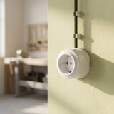 Porcelain wall socket — Schuko 2P+T 16 A / White