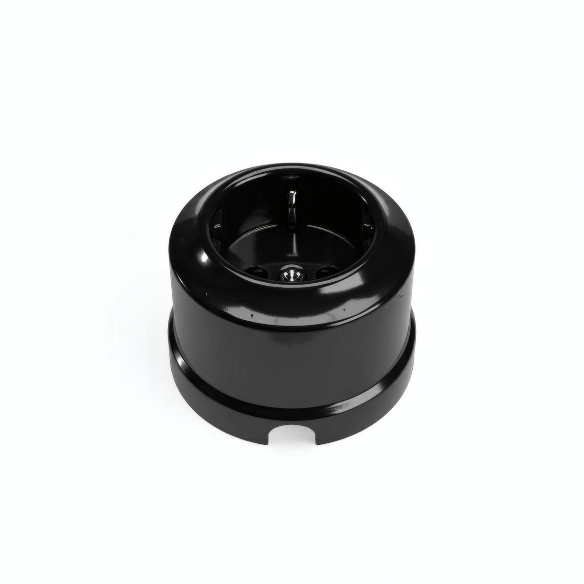 Porcelain wall socket — Schuko 2P+T 16 A / Black