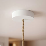 Round wooden ceiling rose, Ø 120 mm — White