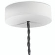 Round wooden ceiling rose, Ø 120 mm — White