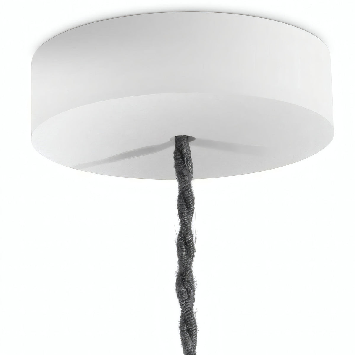 Round wooden ceiling rose, Ø 120 mm — White