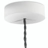Round wooden ceiling rose, Ø 120 mm — White