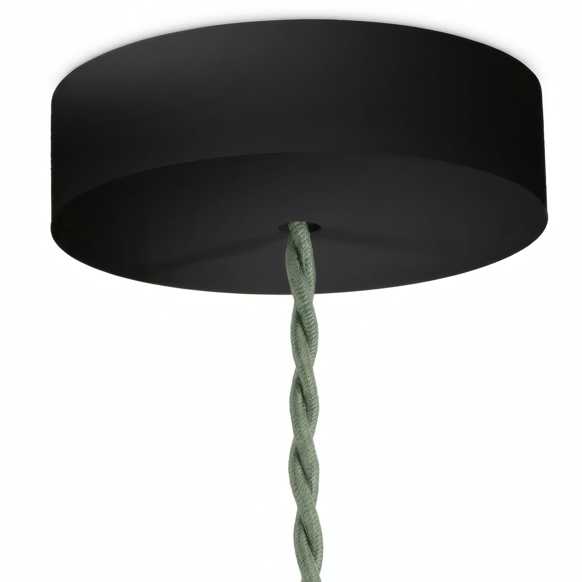Round wooden ceiling rose, Ø 120 mm — Black