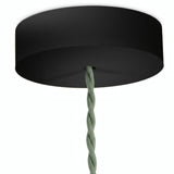 Round wooden ceiling rose, Ø 120 mm — Black
